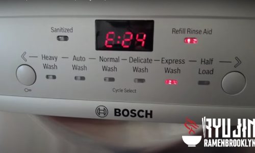 what does e24 mean on a bosch dishwasher